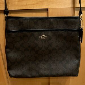 Coach Black and Brown Crossbody Bag